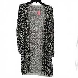 Allison Joy Ivory/Black Cheetah Print Cardigan | Women’s Small